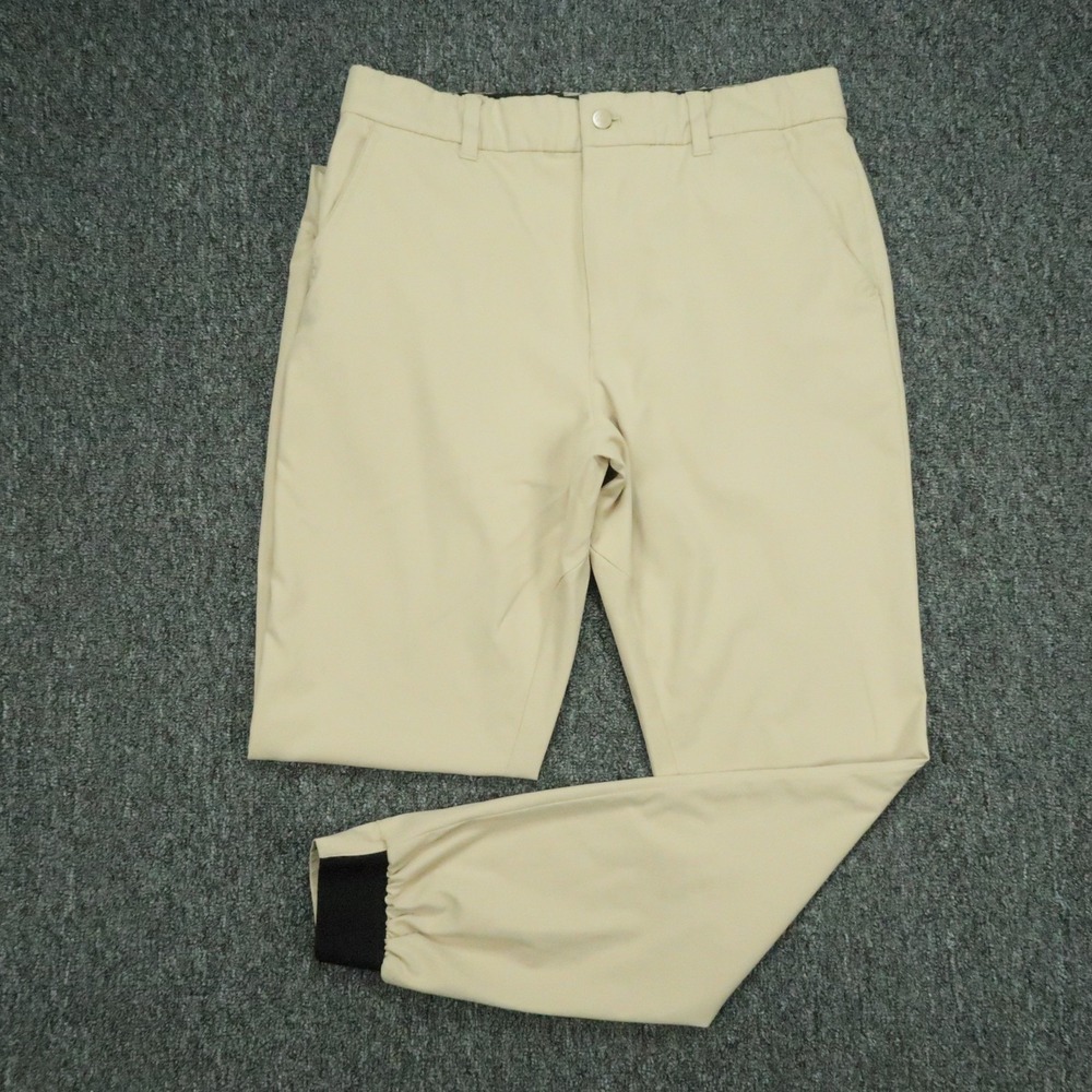 Good Good Golf Pants Mens 30x30 Beige Golf Jogger Flat Front Stretch Tapered